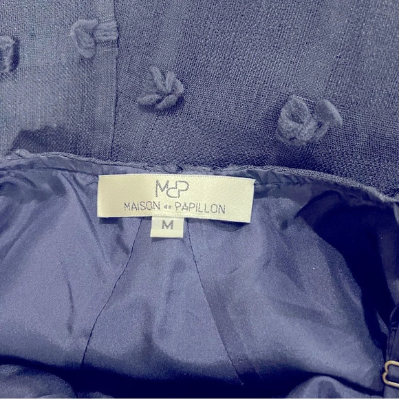 Maison De Papillon Navy Blue Textured Mini Dress - Picture 7 of 7